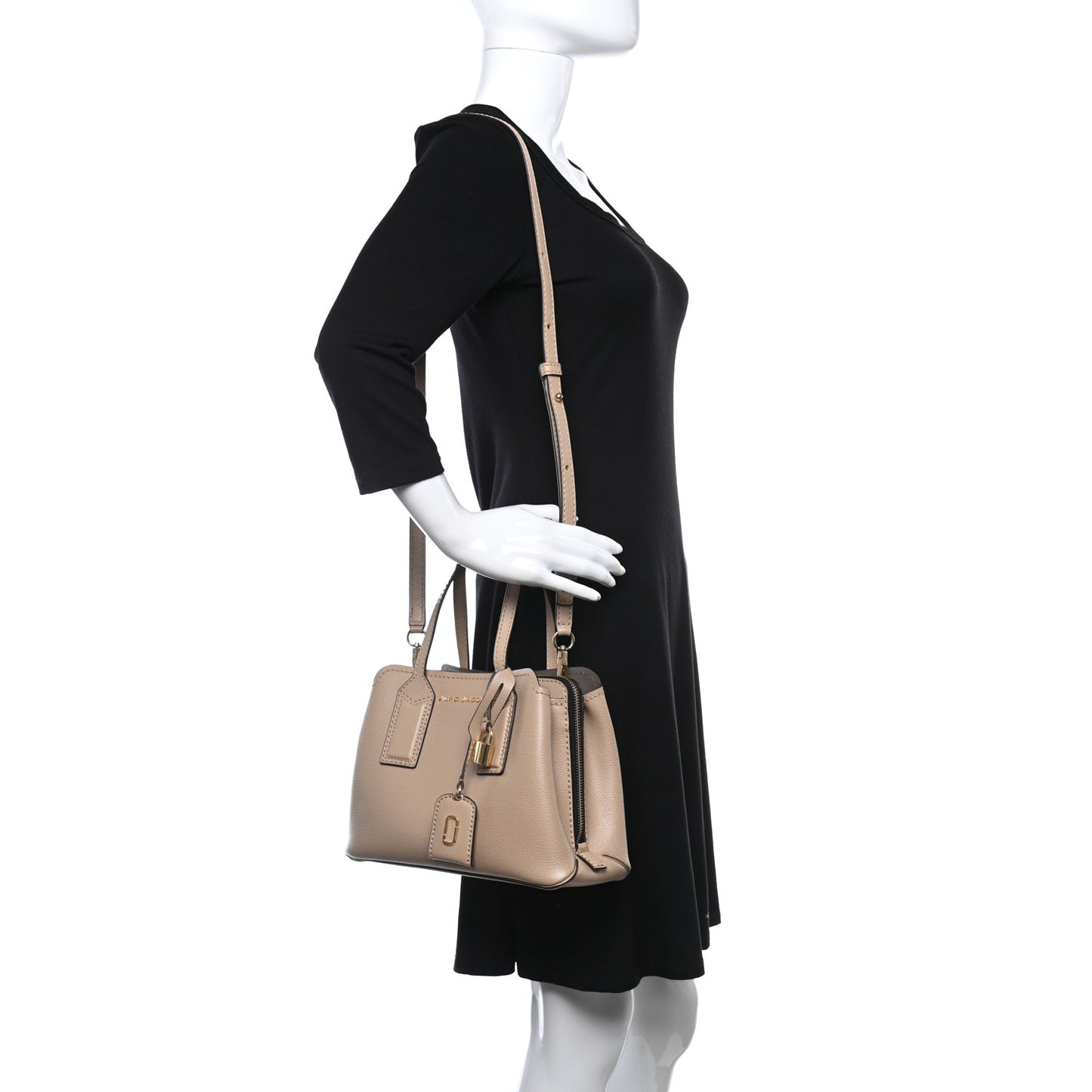 Pebbled Calfskin Editor Shopping Tote Beige