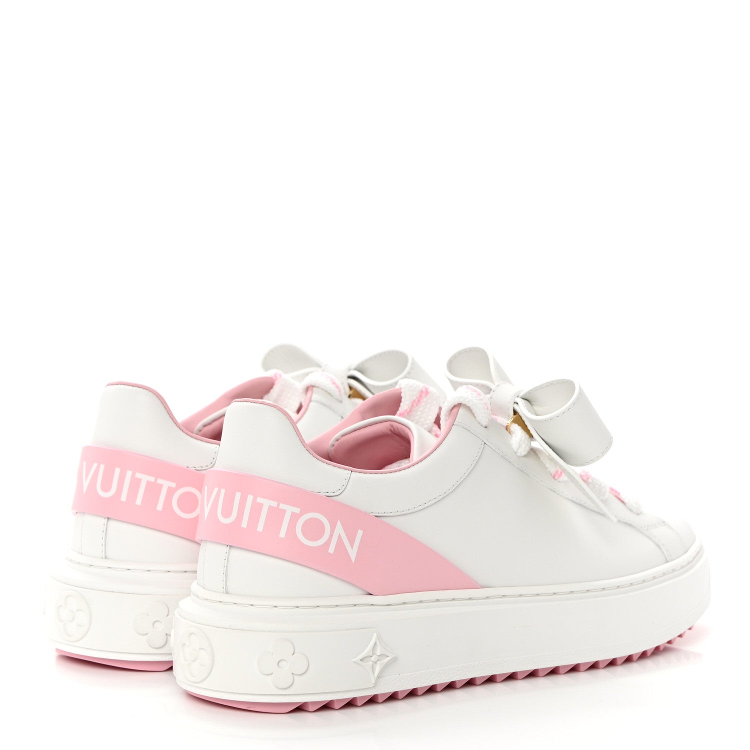 Louis Vuitton Time Out Bow Sneakers 37 White Pink 4 of 12
