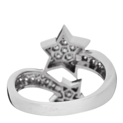 Chanel 18K White Gold Diamond Comete Geode Ring 60 9 3 of 5