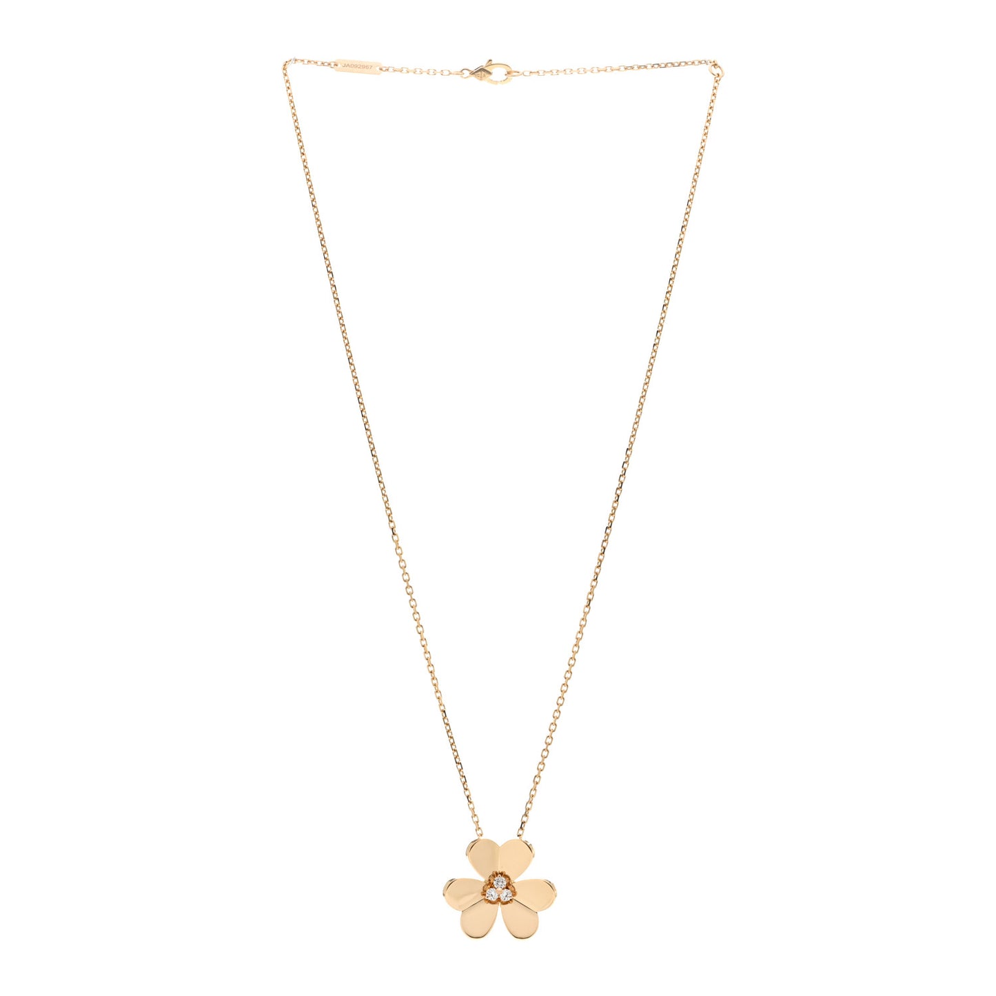 18K Yellow Gold Diamond Large Frivole Pendant Necklace
