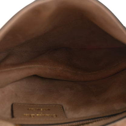 Christian Dior Grained Calfskin Saddle Bag With Strap Taupe 5 of 13