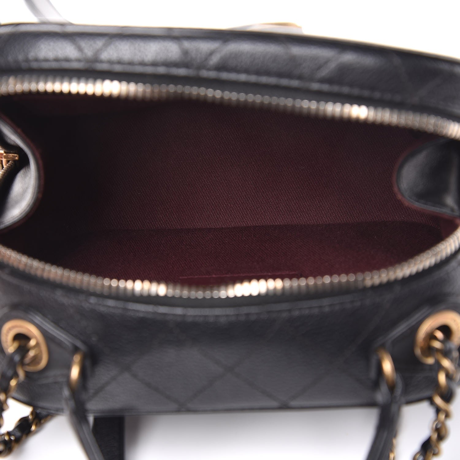 Chanel Shiny Calfskin Goatskin Small Coco Curve Vanity Bag Black 5 of 7