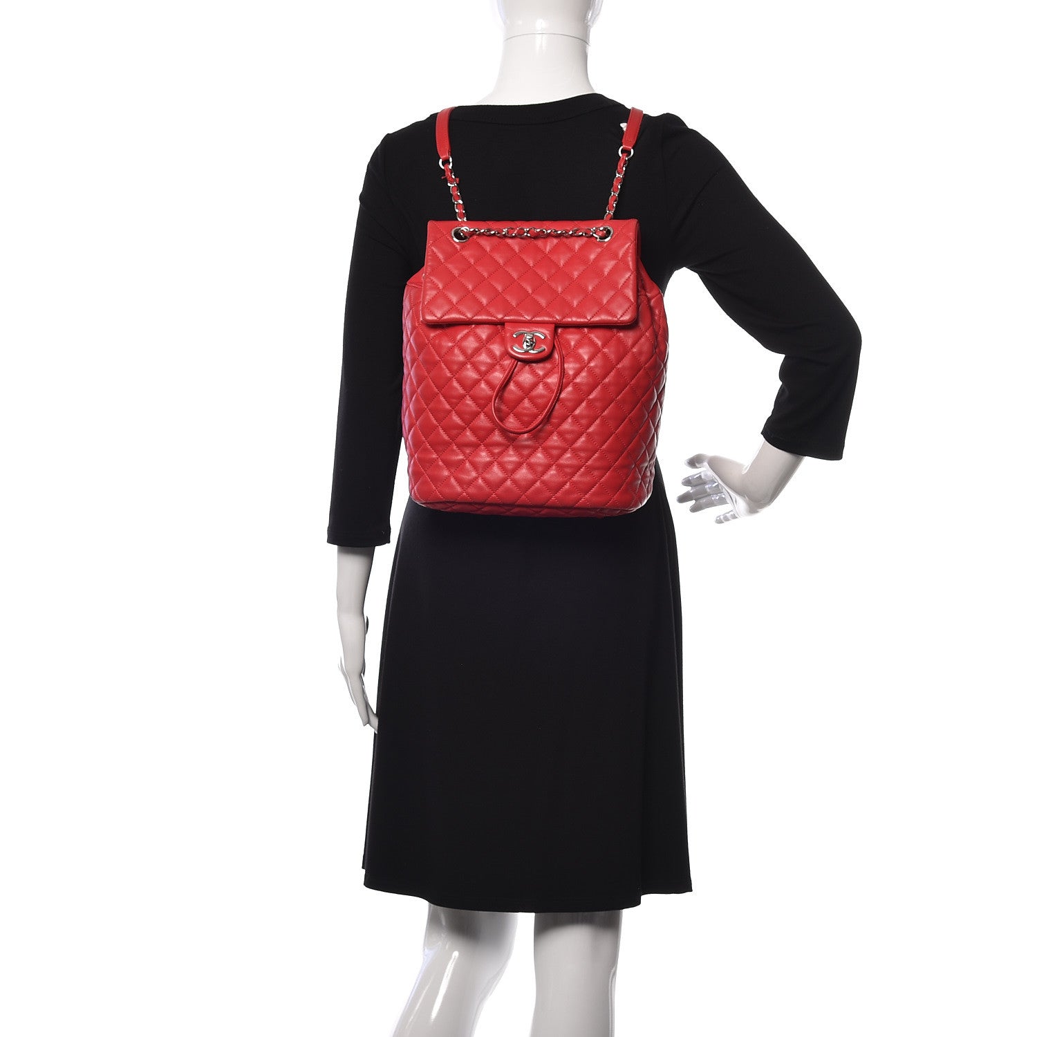 Chanel Lambskin Quilted Large Urban Spirit Backpack Red 2 of 9