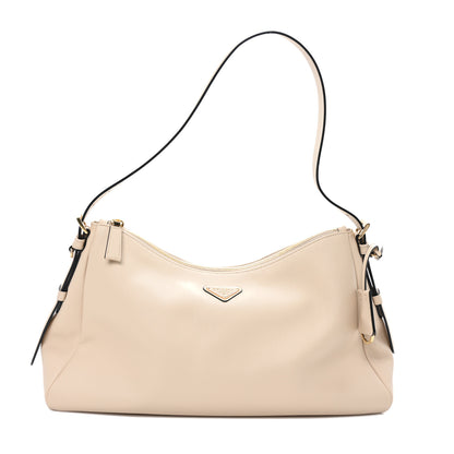 Prada Soft Calfskin Large Aimée Shoulder Bag Travertine 1 of 9