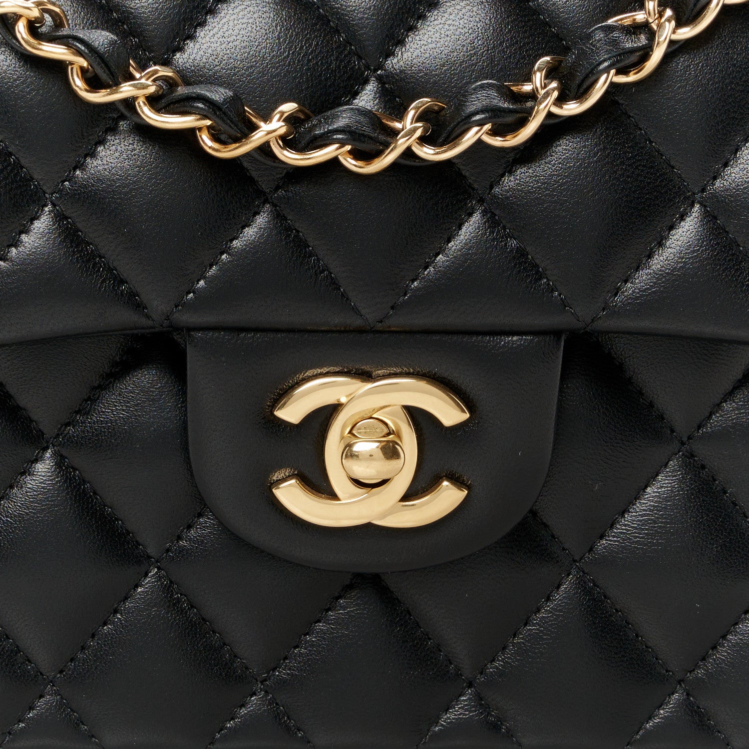 Chanel Lambskin Quilted Small Double Flap Black 9 of 11