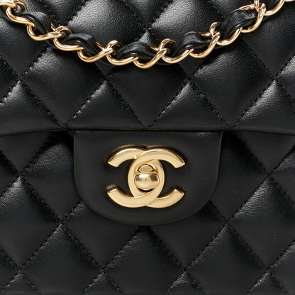 Chanel Lambskin Quilted Small Double Flap Black 9 of 11