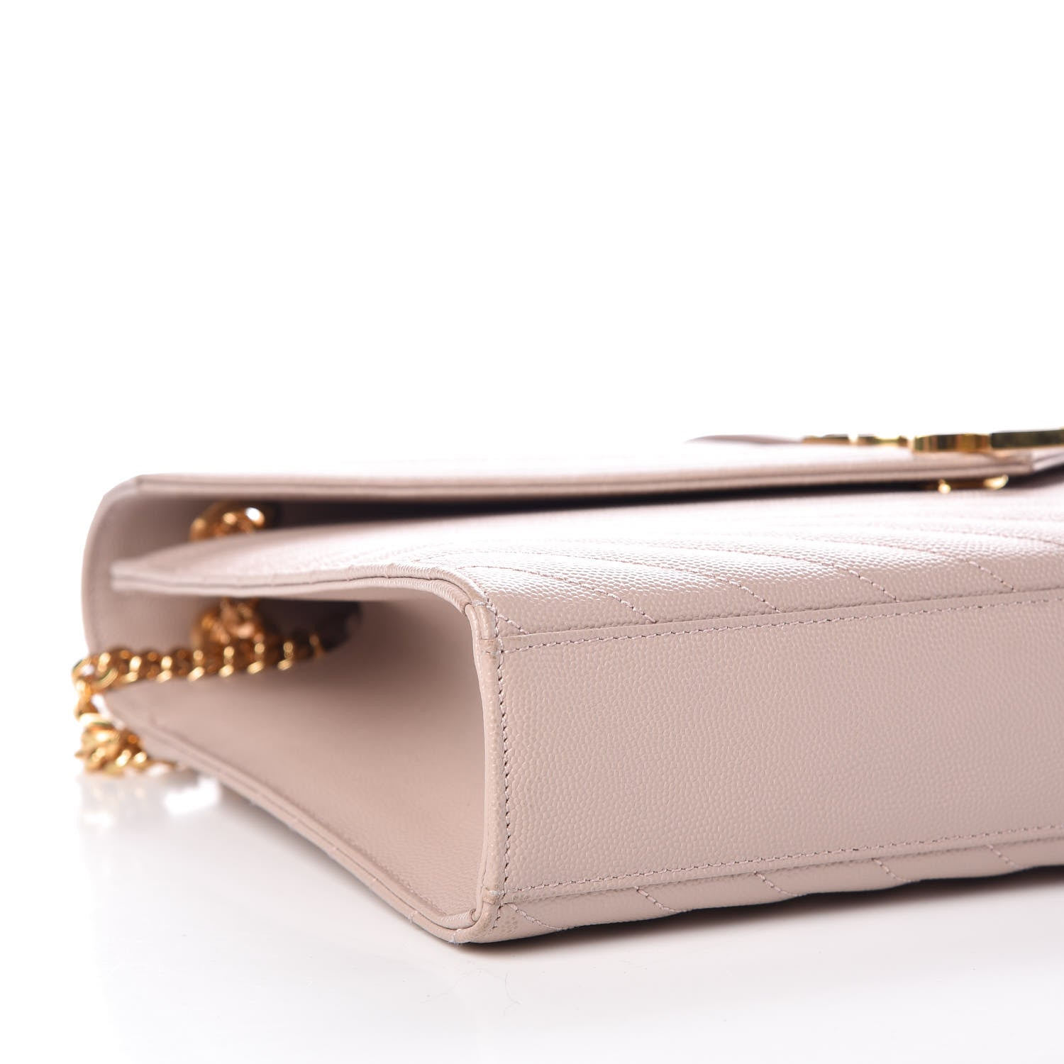 Saint Laurent Grain De Poudre Matelasse Chevron Large Monogram Satchel Rose Antic 10 of 13