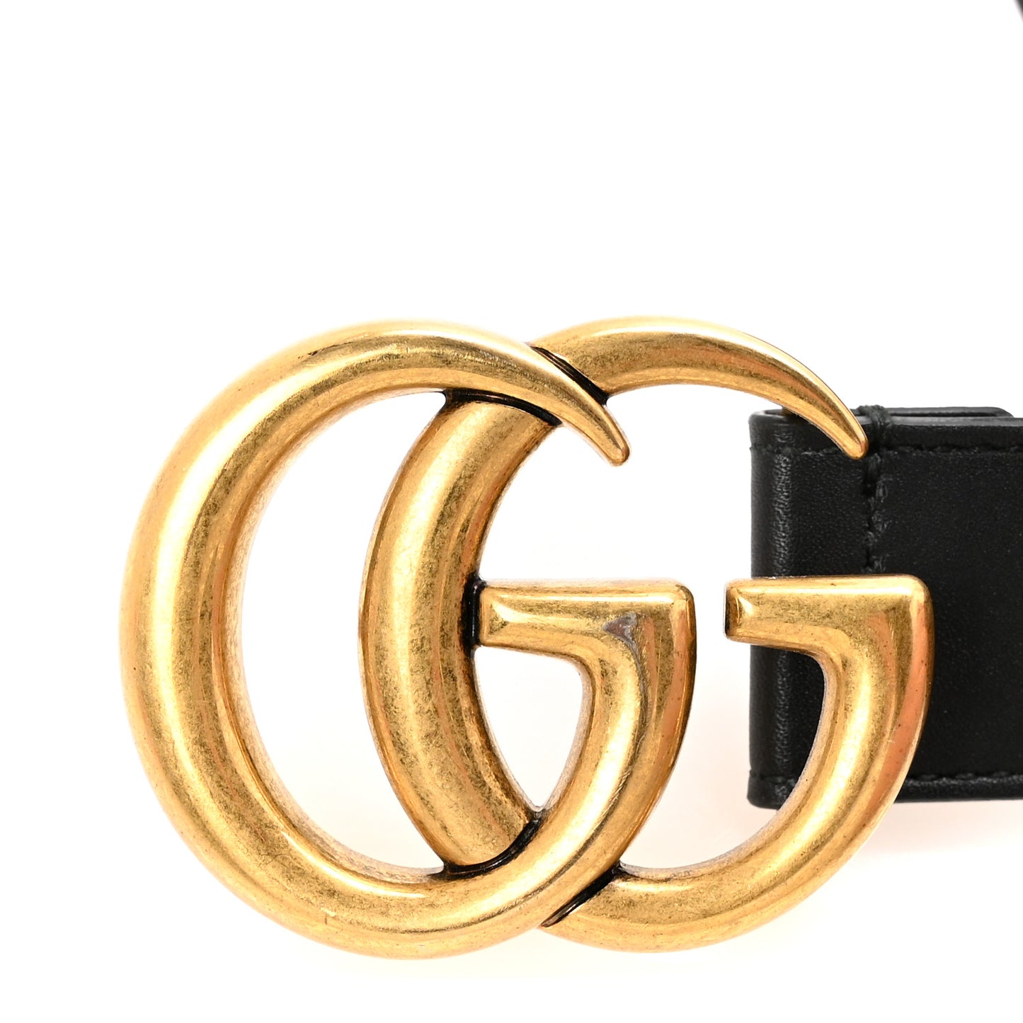 Calfskin Double G 30mm Belt 80 32 Black