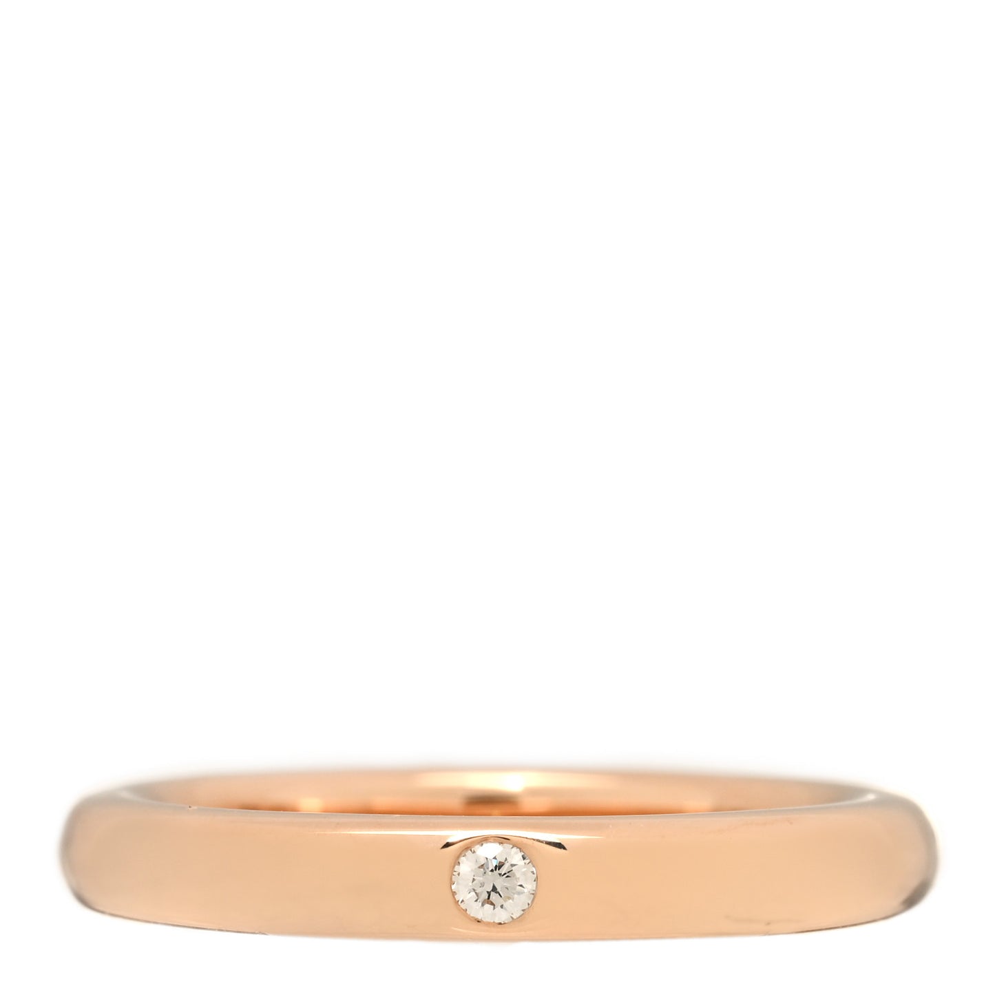 18K Rose Gold Diamond Elsa Peretti Band Ring 47 4.25