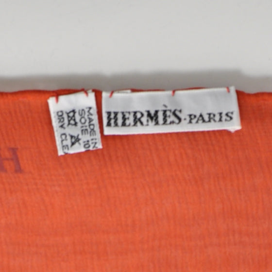 Silk Fringe Stole Orange