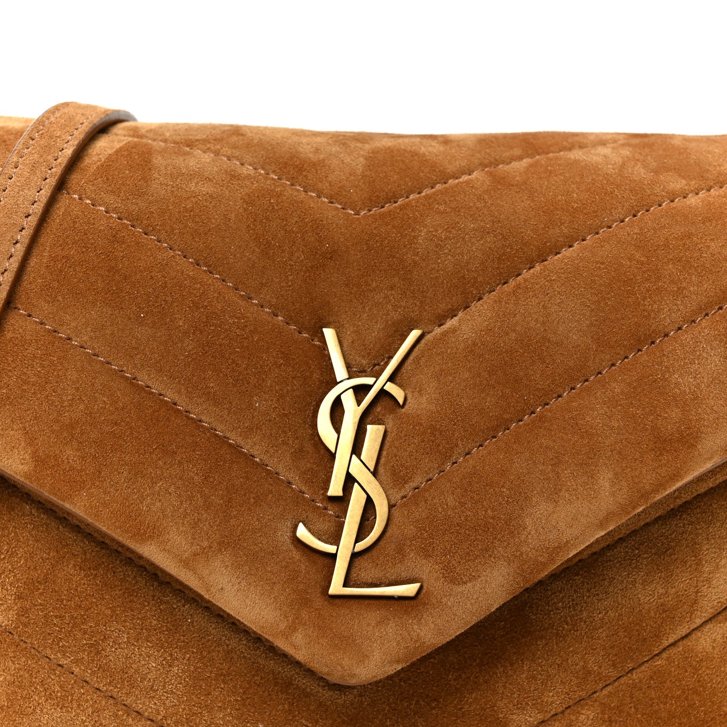 Saint Laurent Suede Toy Loulou Shoulder Bag Cinnamon 9 of 11
