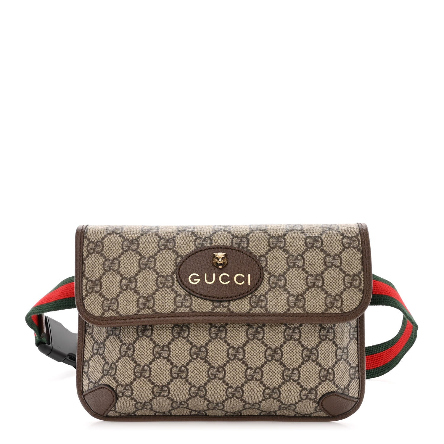 Gucci GG Supreme Monogram Neo Vintage Web Belt Bag Brown 1 of 10