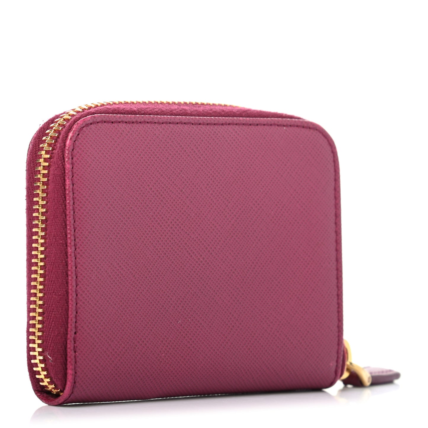 Saffiano Triangle Compact Zip Around Walle Peonia