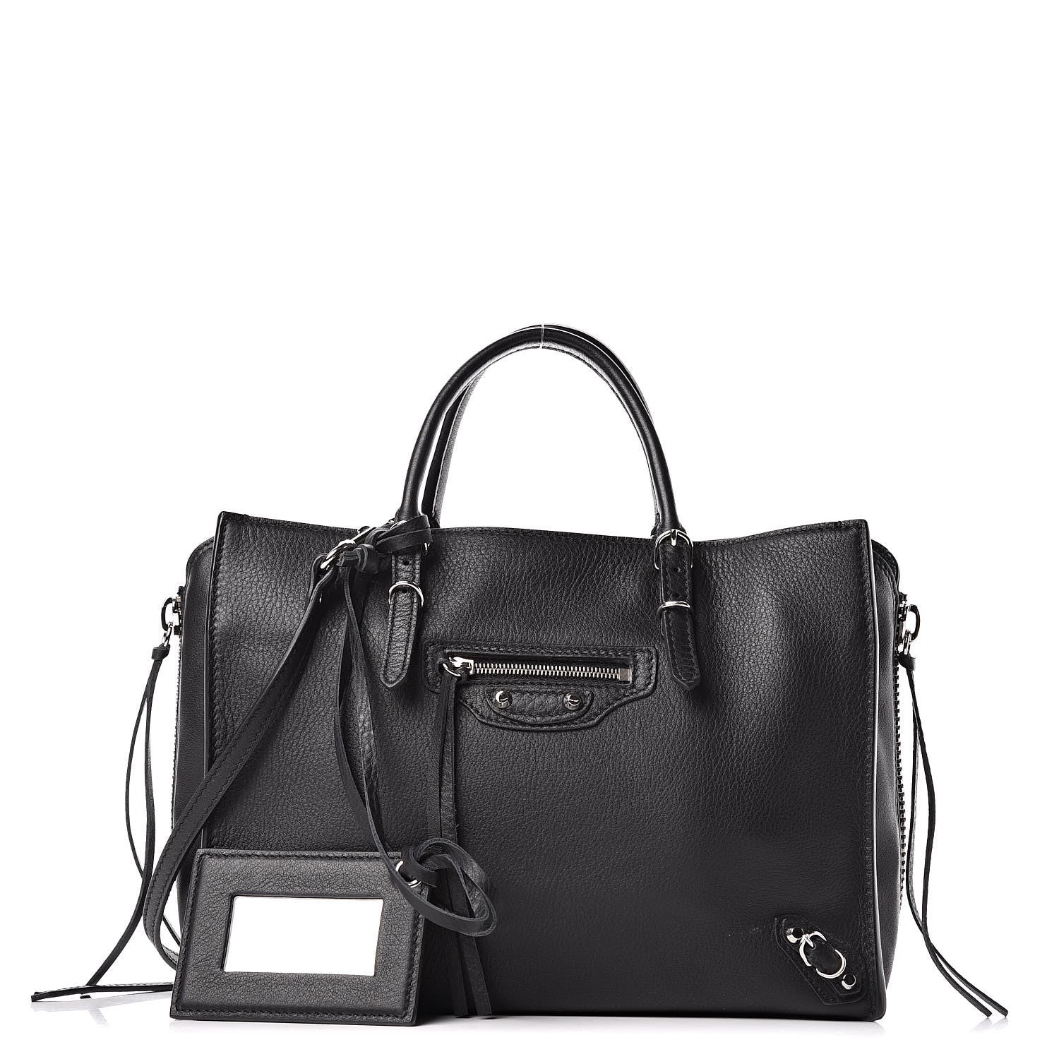 Balenciaga Veau Papier A6 Zip Around Tote Black 1 of 8