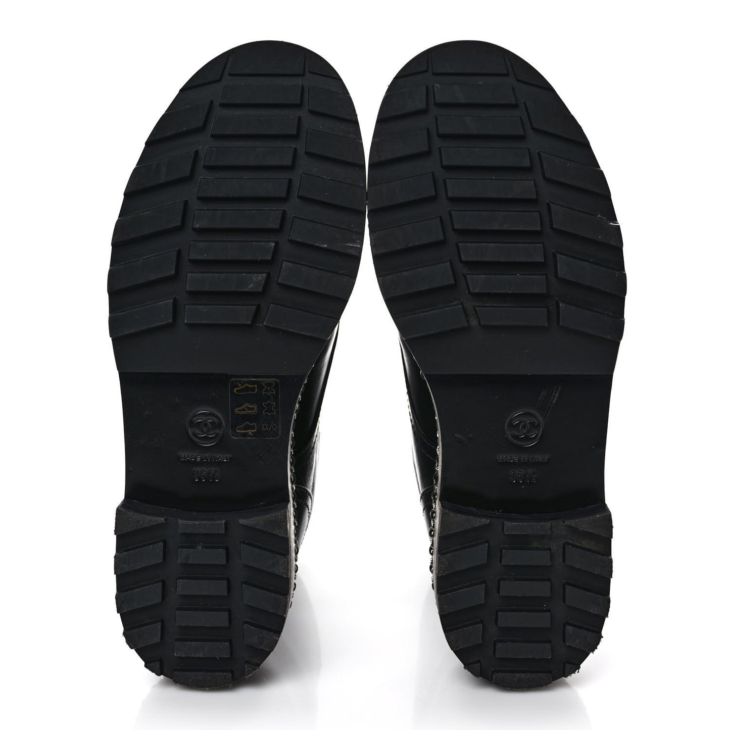 Crackled Calfskin Velvet Pearl Combat Short Boots 36.5 Black