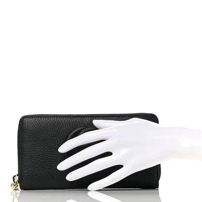 Gucci Pebbled Calfskin Soho Zip Around Wallet Black 2 of 7