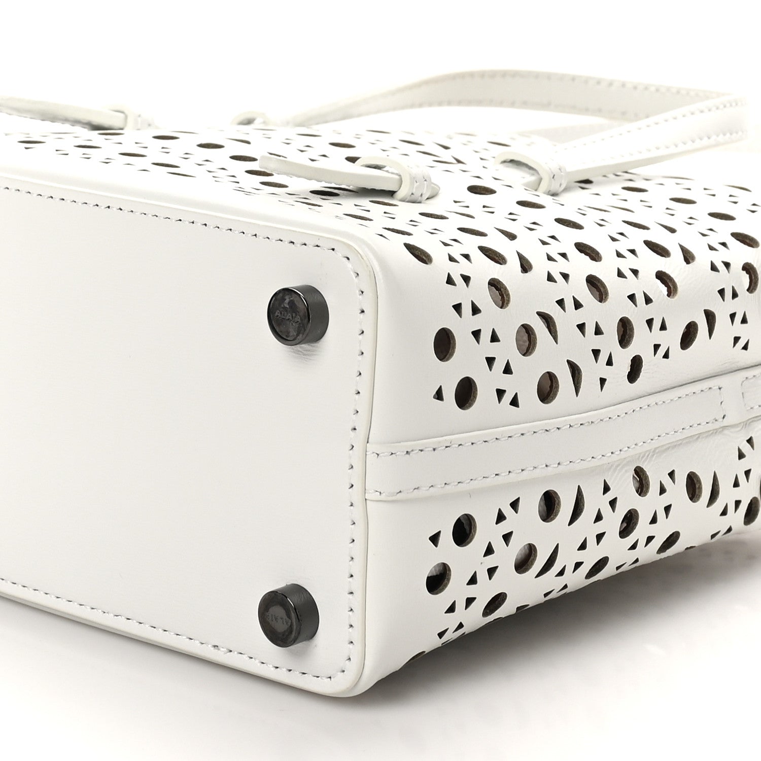 Alaia Calfskin Vienne Wave Mina 16 Bag White Optique 9 of 9