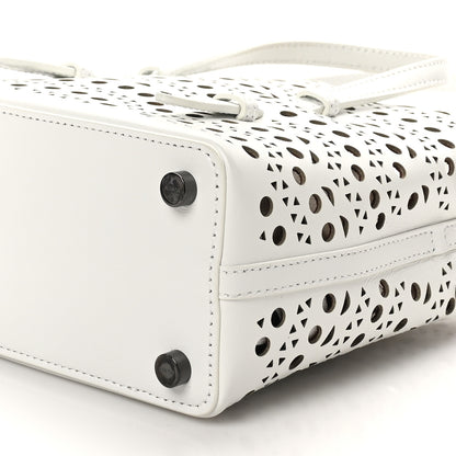 Alaia Calfskin Vienne Wave Mina 16 Bag White Optique 9 of 9