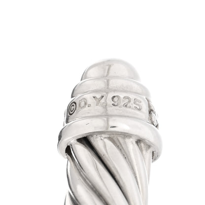 David Yurman Sterling Silver Diamond 5mm Cable Classics Dome Bracelet 3 of 4