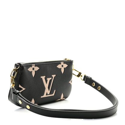 Louis Vuitton Empreinte Monogram Giant Multi Pochette Accessories Mini Pochette Black Beige 2 of 5