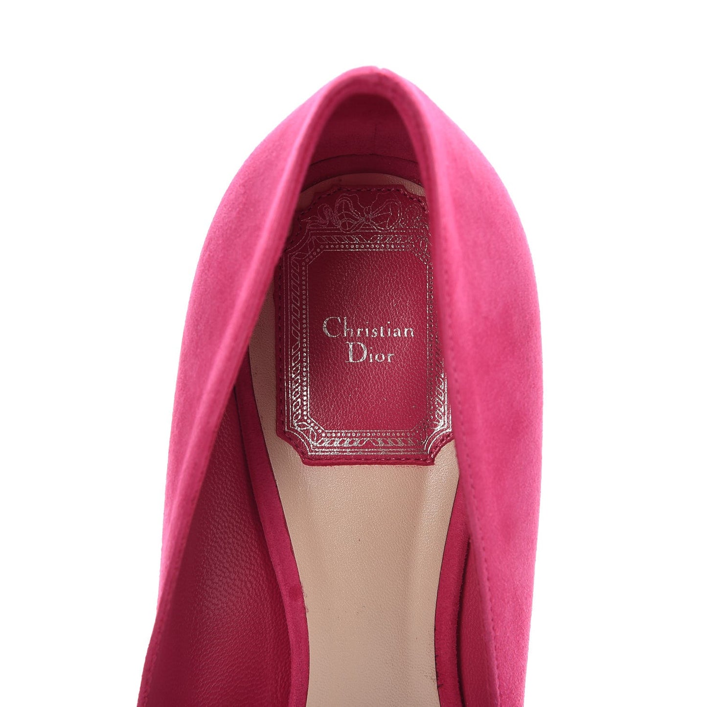 Suede Cherie Pointy Toe 50mm Pumps 38 Fuchsia