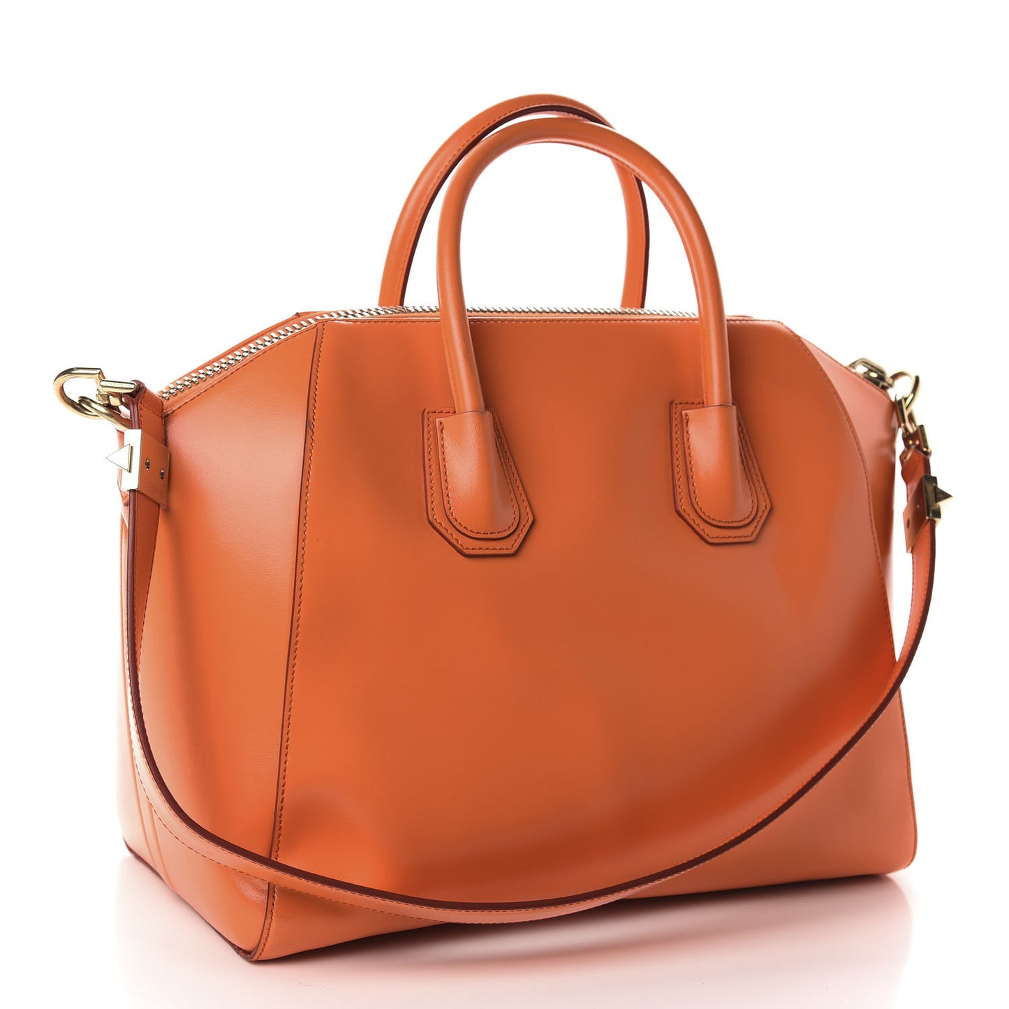 Shiny Lord Calfskin Medium Antigona Orange
