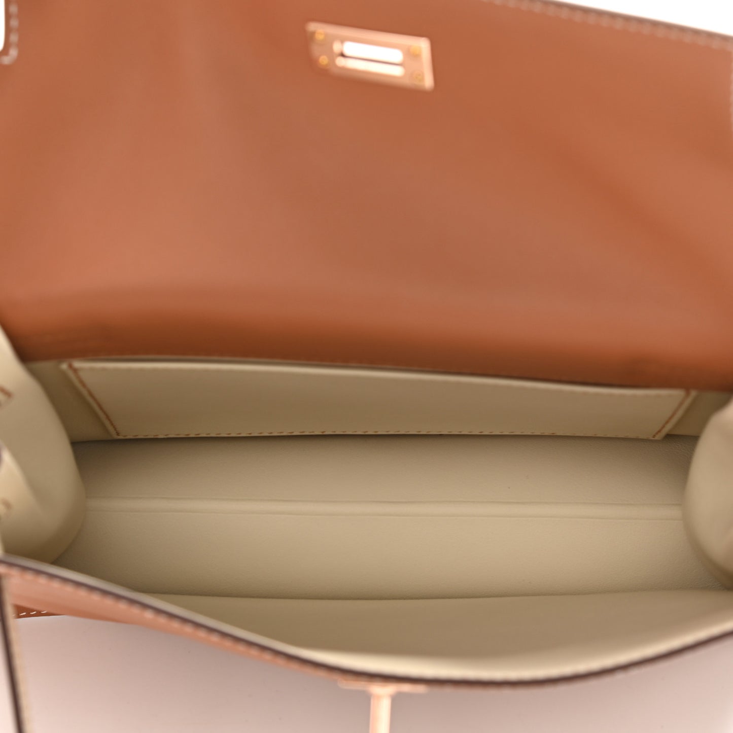 Veau Jonathan Horseshoe Kelly Danse II Belt Bag Gold Craie