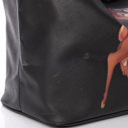 Givenchy Textured Coated Canvas Bambi Print Large Antigona Tote Black 9 of 16