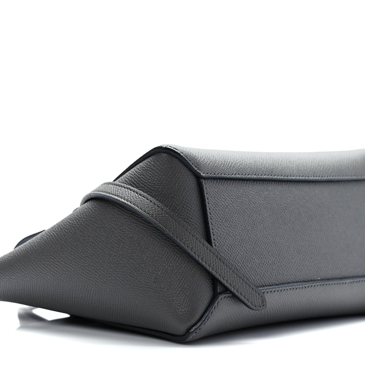 Grained Calfskin Nano Belt Bag Grey