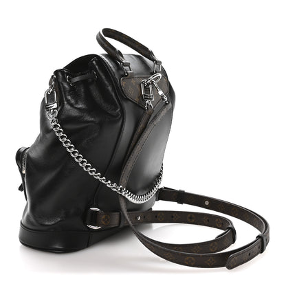 Louis Vuitton Lambskin Monogram Montsouris Vibe PM Black 3 of 9