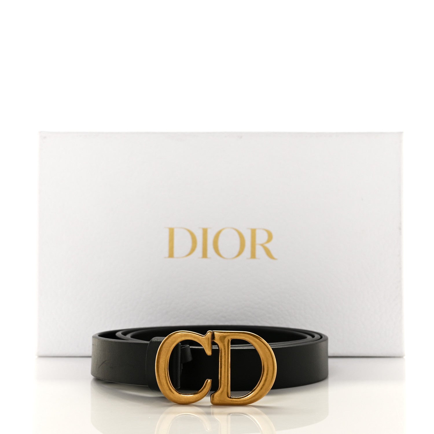 Christian Dior Calfskin Saddle Belt 90 Black 6 of 6