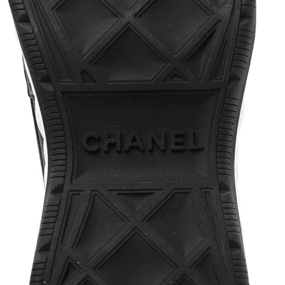 Chanel Velvet Calfskin Mixed Fibers CC Sneakers 39.5 Black 6 of 8