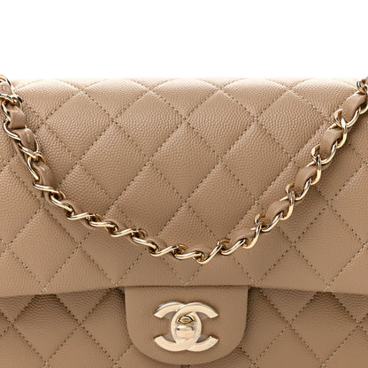 Chanel Caviar Quilted Medium Double Flap Beige 7 of 10