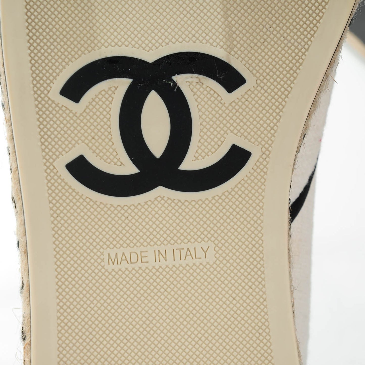 Cotton Lace Up Espadrilles 37.5 Beige