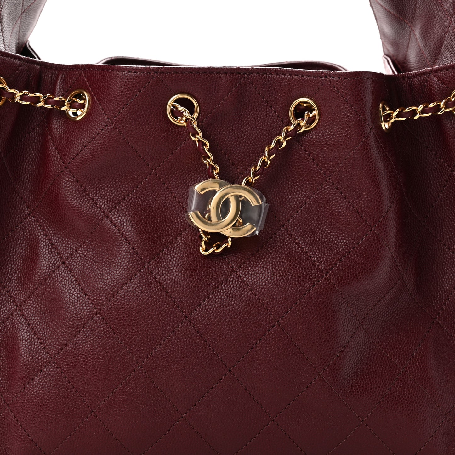 Caviar Quilted Small Chanel 25 Handbag Burgundy