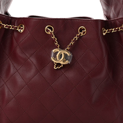 Chanel Caviar Quilted Small Chanel 25 Handbag Burgundy 8 of 11