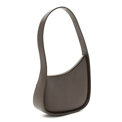 The Row Smooth Calfskin Half Moon Shoulder Bag Brown 3 of 9