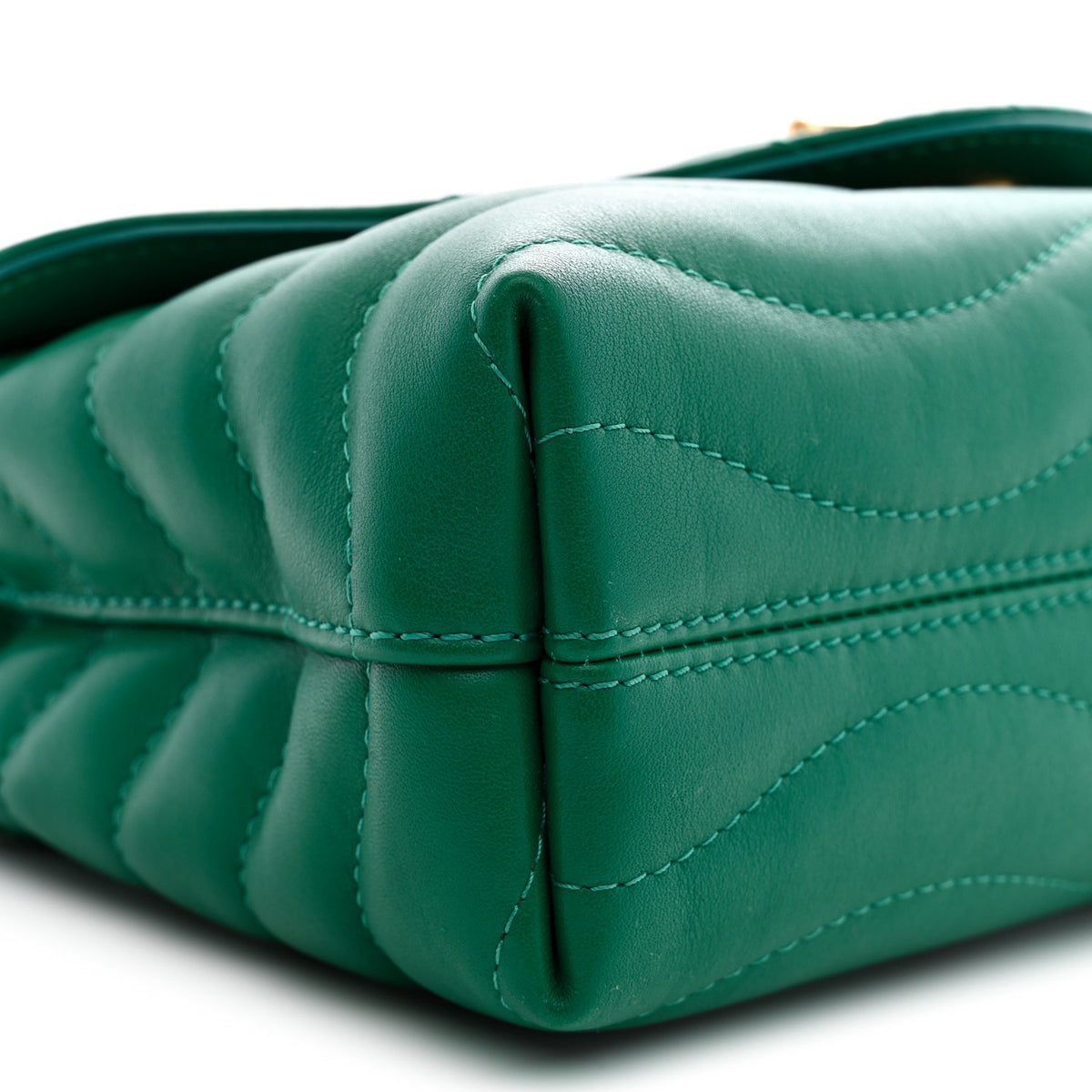 Louis Vuitton Calfskin New Wave Chain Bag MM NM Emerald 8 of 9