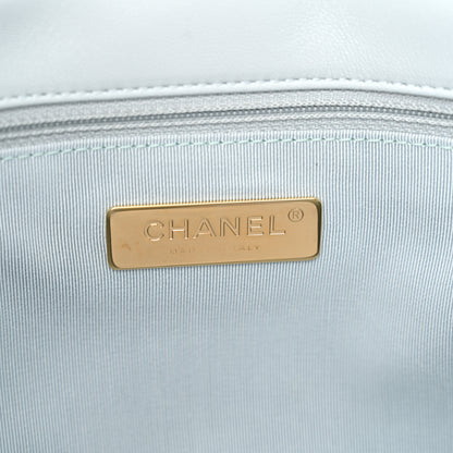 Chanel Lambskin Quilted Medium Chanel 19 Flap Light Blue 6 of 12