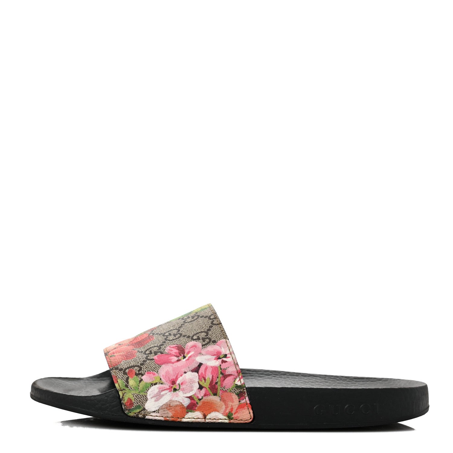 Gucci GG Supreme Monogram Blooms Slide Sandals 39 Beige Multicolor 1 of 7