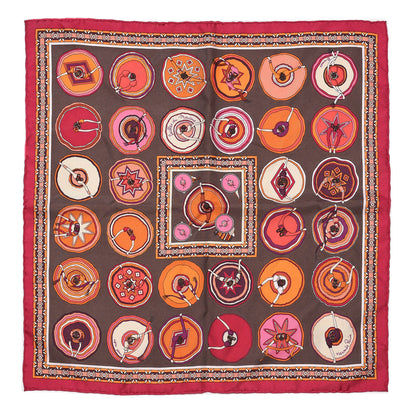 Hermes Silk Belles du Mexique Pocket Square 1 of 4