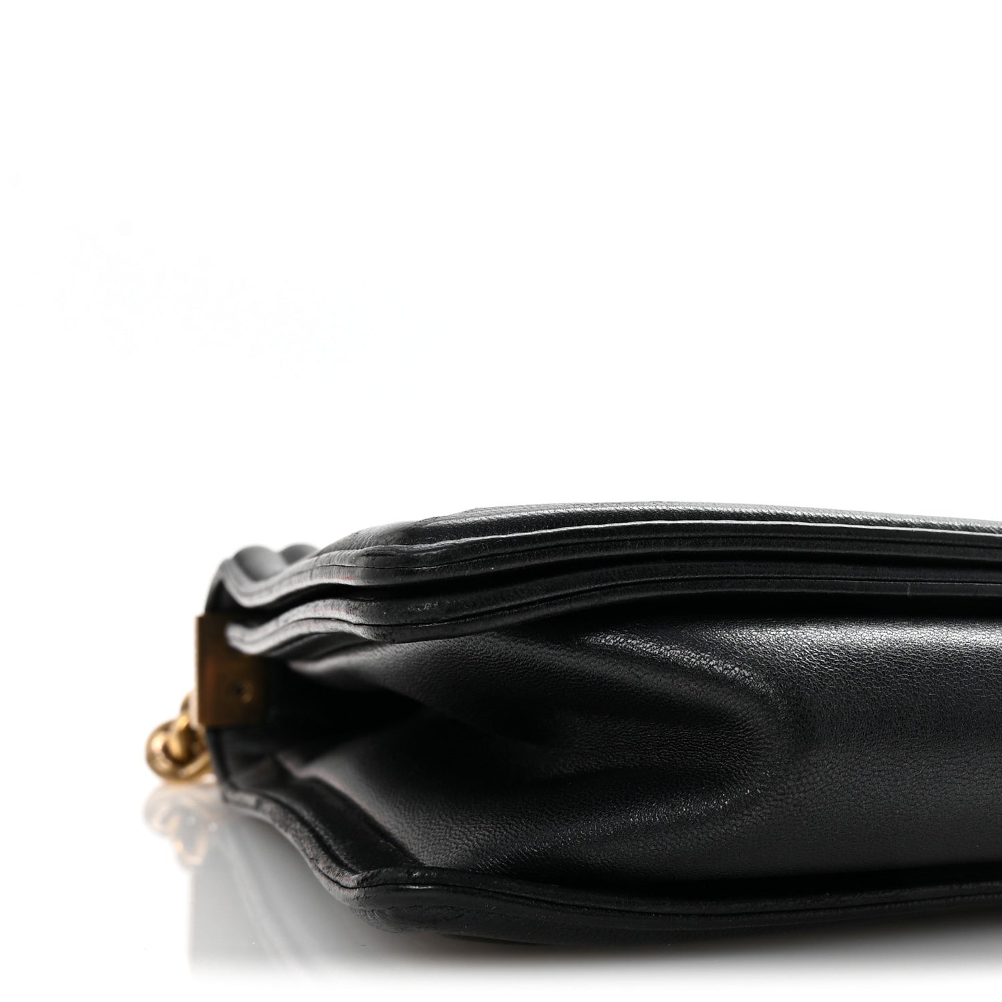 Lambskin Quilted New Medium Boy Flap Black
