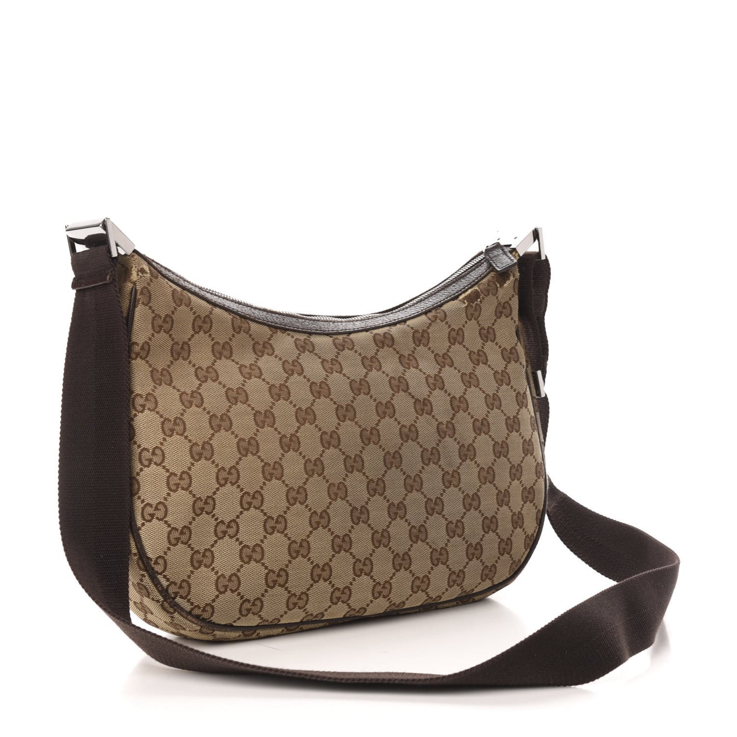 Monogram Medium Half Moon Hobo Dark Brown