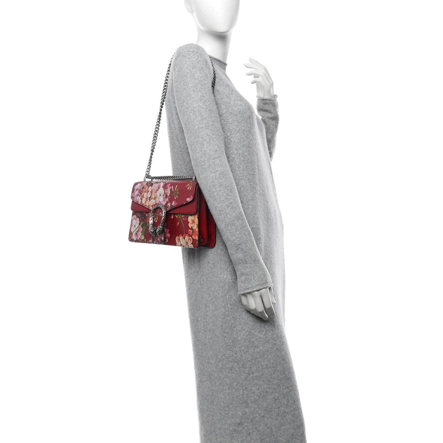 Calfskin Blooms Print Small Dionysus Shoulder Bag Romantic Cherry Multicolor