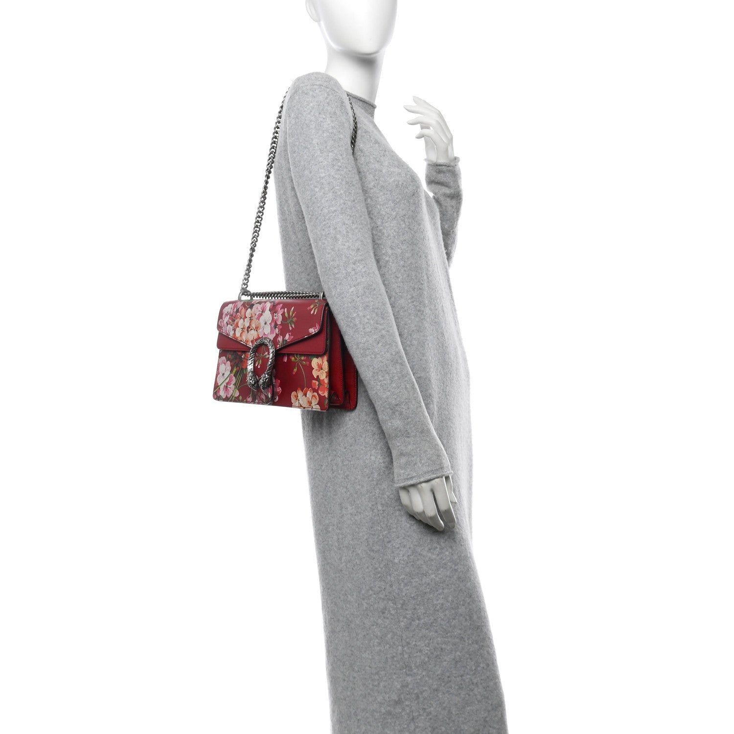 Gucci Calfskin Blooms Print Small Dionysus Shoulder Bag Romantic Cherry Multicolor 2 of 11