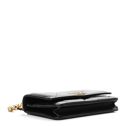 Chanel Lambskin Quilted Chanel 19 Wallet On Chain WOC Black 4 of 15