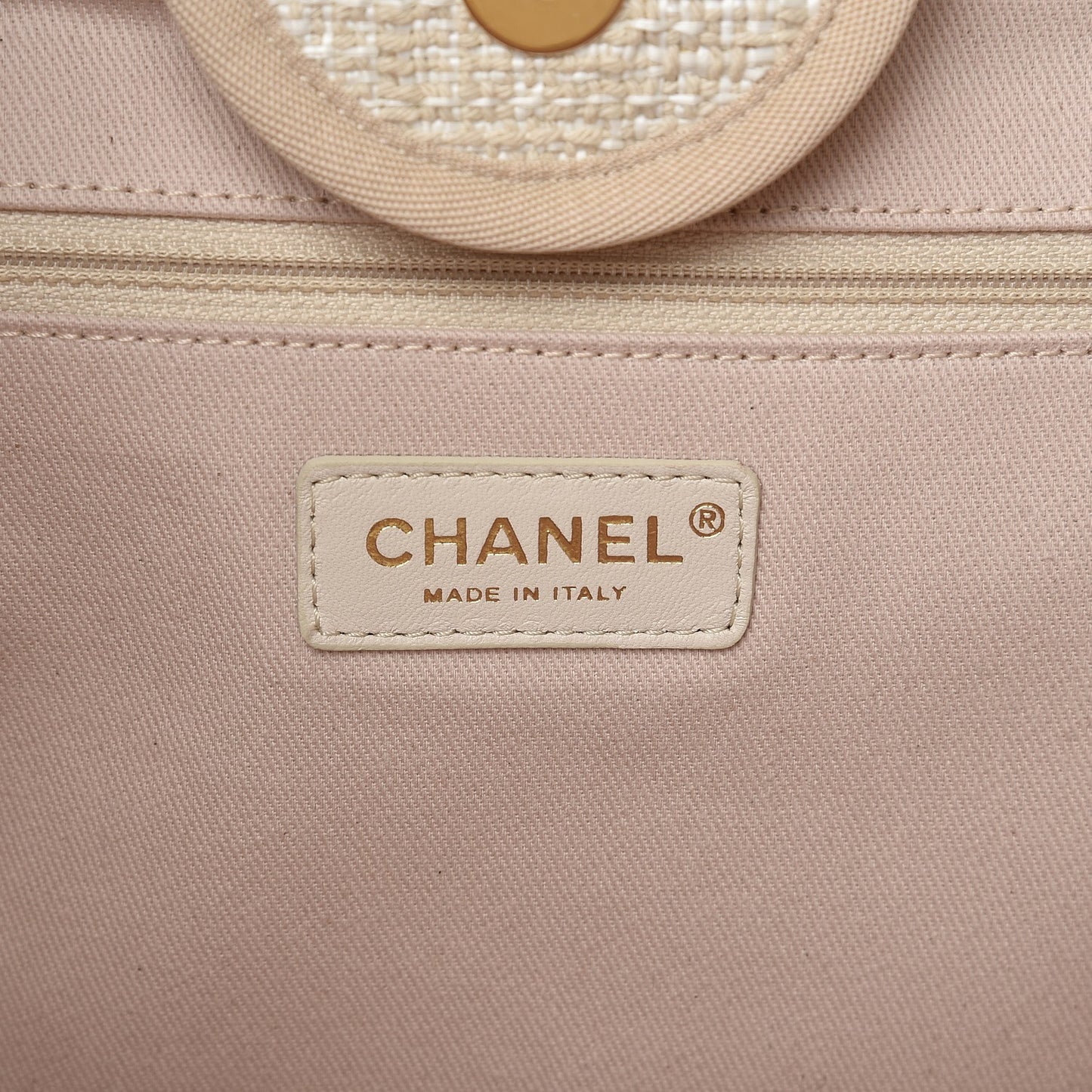Canvas Large Deauville Tote Light Beige