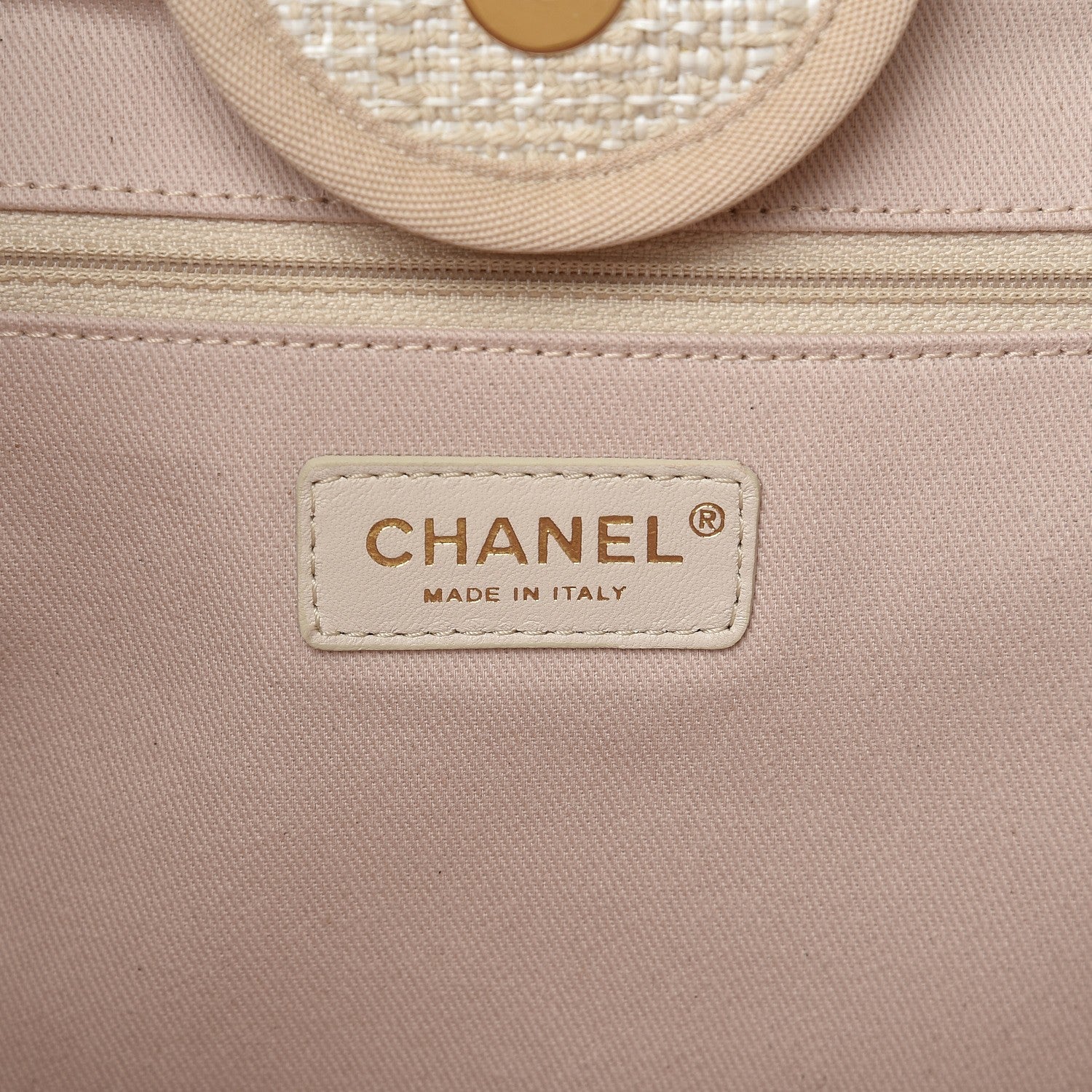 Chanel Canvas Large Deauville Tote Light Beige 7 of 8