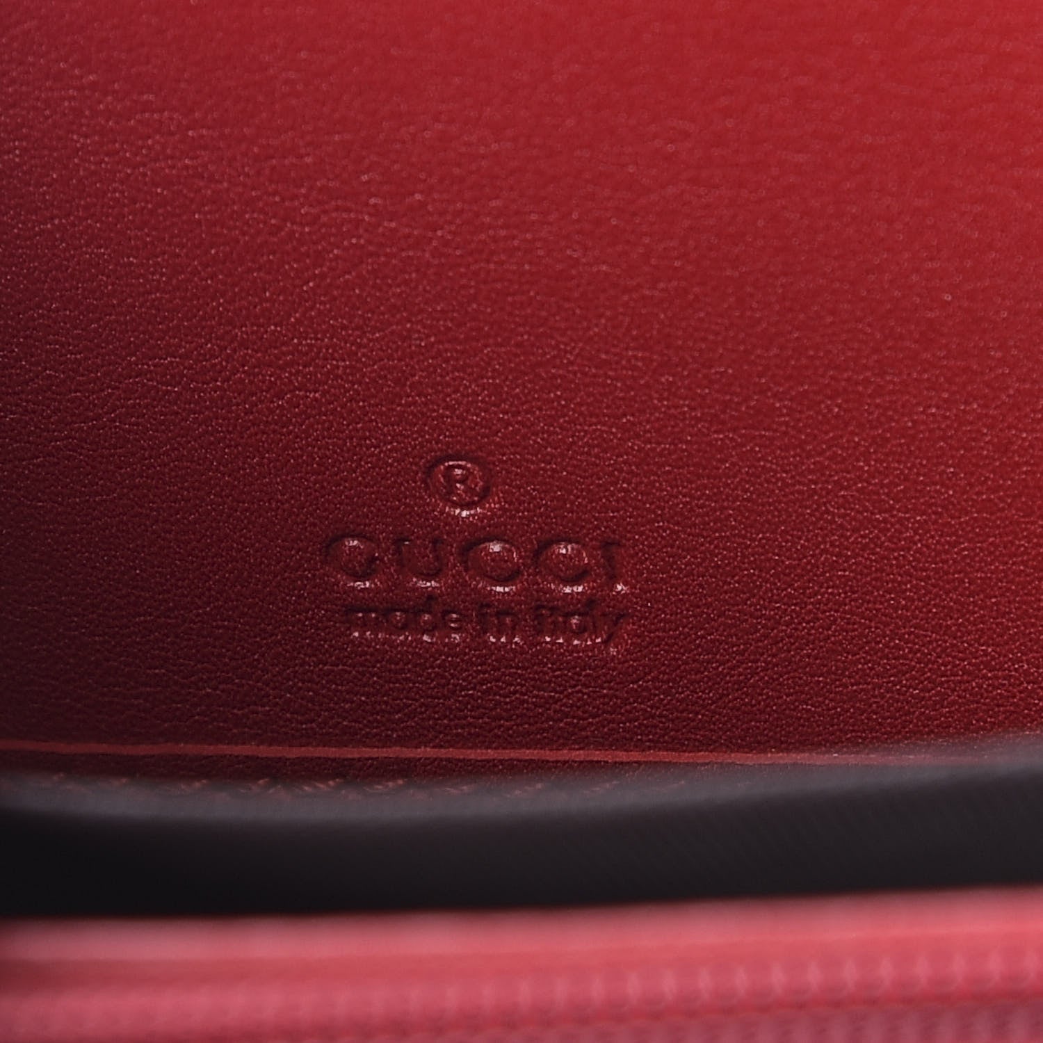 Gucci Suede Web Rania Zip Around Wallet Hibiscus Red 6 of 7