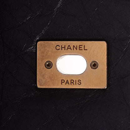 Chanel Aged Calfskin Quilted Large Pondichery Flap Black 5 of 8